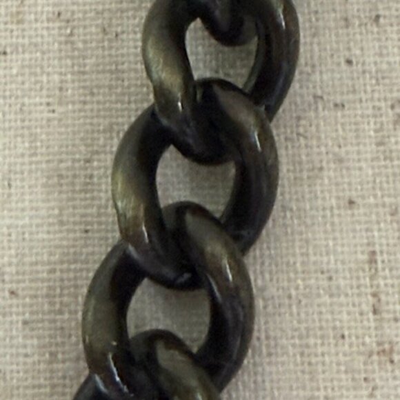 MAXON COLLECTION Brown Worn Textured Leather Crossbody Bag Chain Made in Italy - Picture 14 of 16